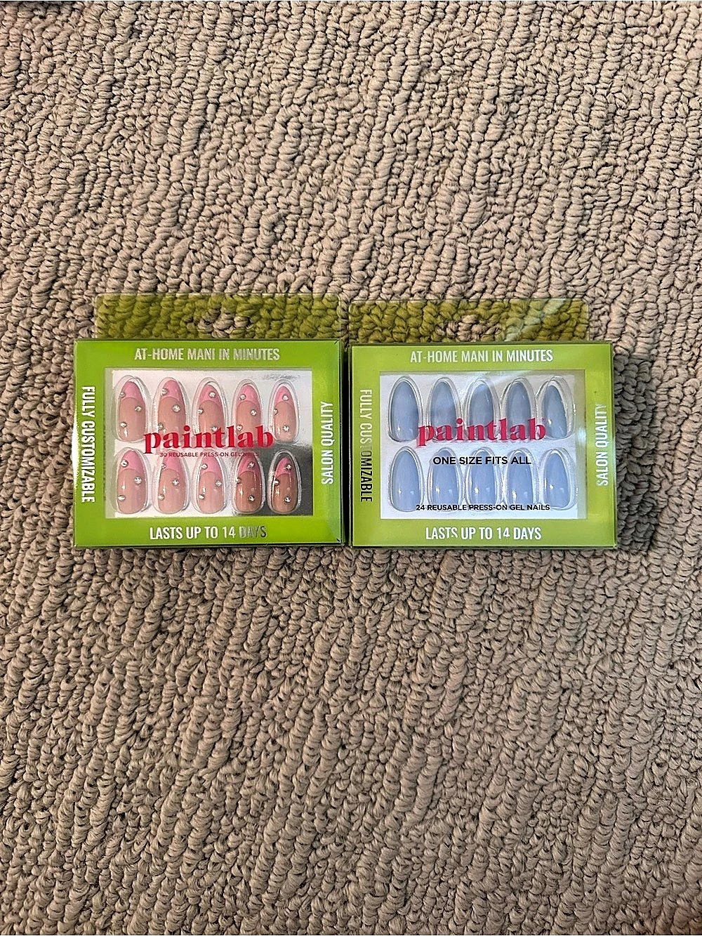 Paintlab Press-On Nails Pink & Blue